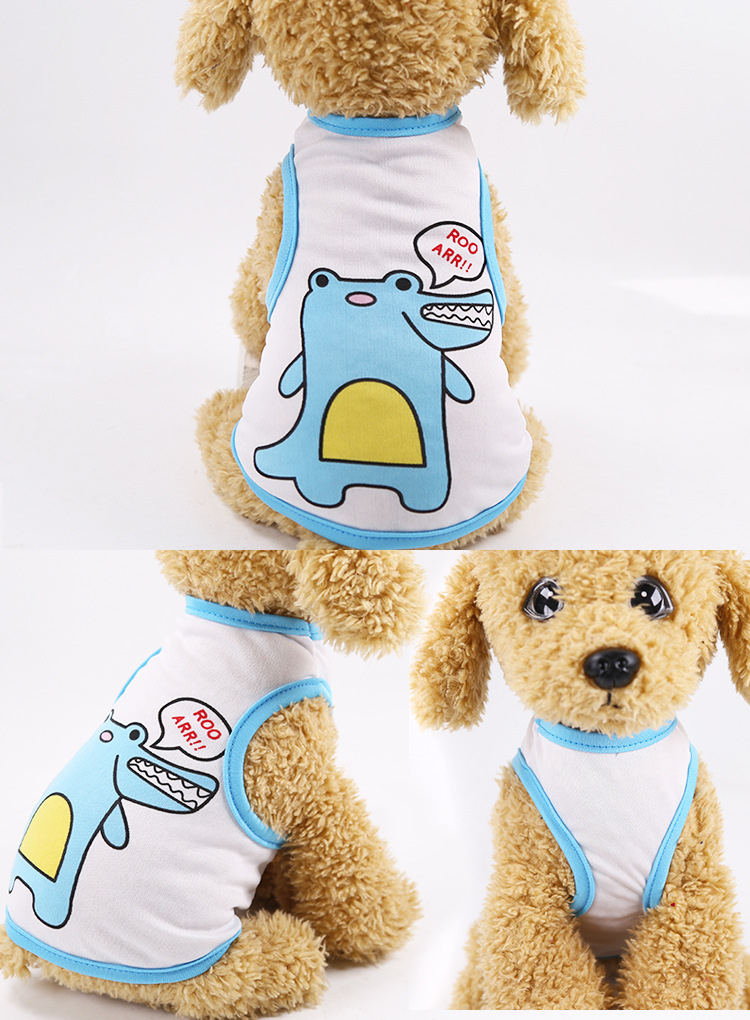 Clearance sale of cartoon pet vests, teddy puppies, dog clothes, spring and summer outfits, small dogs, poodles, and cat supplies pic 10