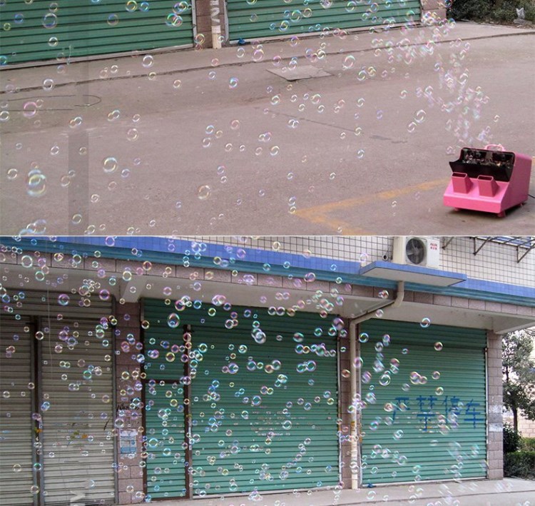 厂家直销婚庆舞台专用泡泡机 全自动氛围特效派对演出庆典婚起泡机遥控电动大型双轮塑料泡泡道具详情9