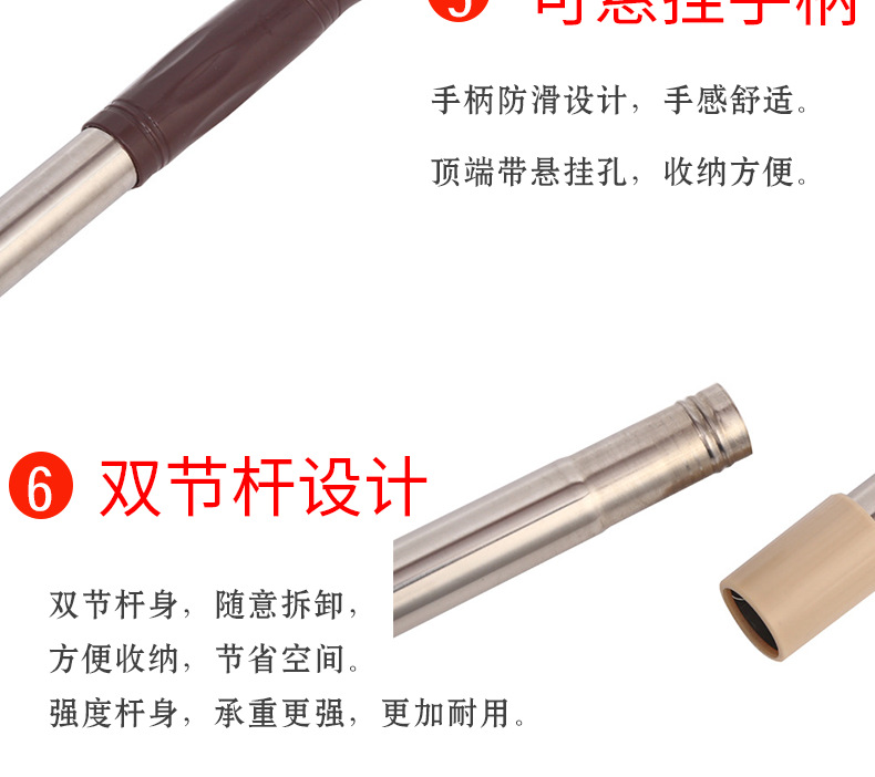 创意款对折式挤水懒人免洗拖把 强力吸水海绵拖把 大号海绵拖把头详情4