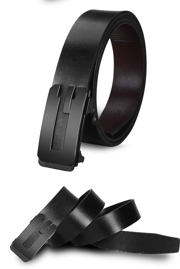 新款男士皮带男真皮内穿无牙自动扣腰带男式百搭牛皮商务裤带批发详情16