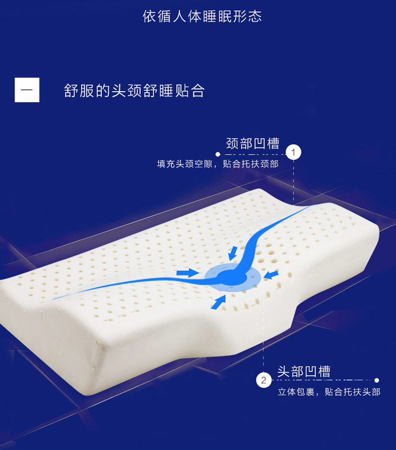 Butterfly-shaped latex pillows for neck protection and health care, latex health sleep pillows, slow rebound massage pillows, adult anti-snoring pillows wholesale pic 42