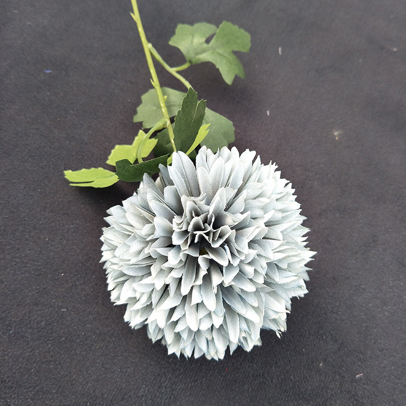 单头球清新葱球仿真花单头绣球绢花假花家居婚庆小清新装饰花详情140
