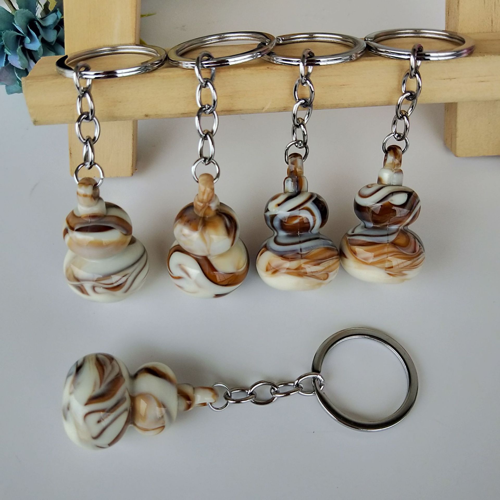 【 Zone 1-5 】 White Gourd 100/ pack 2000/ box Patterned Gourd Pendant, Key Pendant, key chain White gourd pendant 1 yuan Store pendant wholesale pic 3