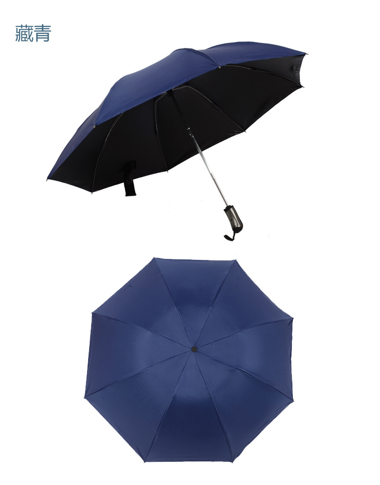 Wholesale creative three-fold umbrellas, fully automatic reverse umbrellas, folding black rubber sun umbrellas, outdoor car umbrellas, sunshade umbrellas pic 20