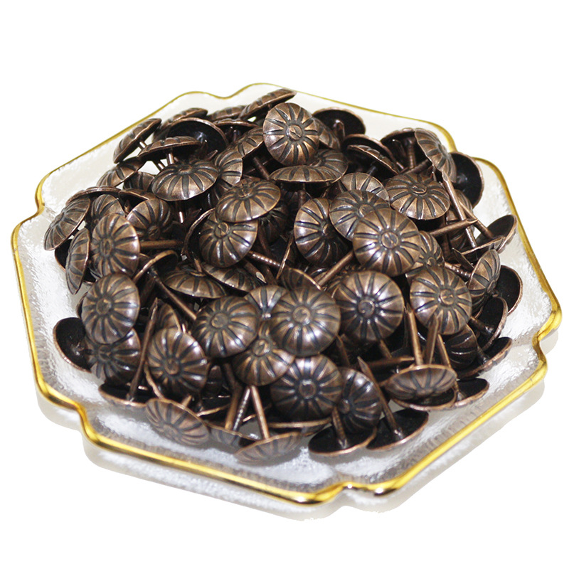 11*16MM thickened chrysanthemum bubble nail sofa box cabinet antique bronze iron nail chrysanthemum bubble nail hardware round head soft pic 9