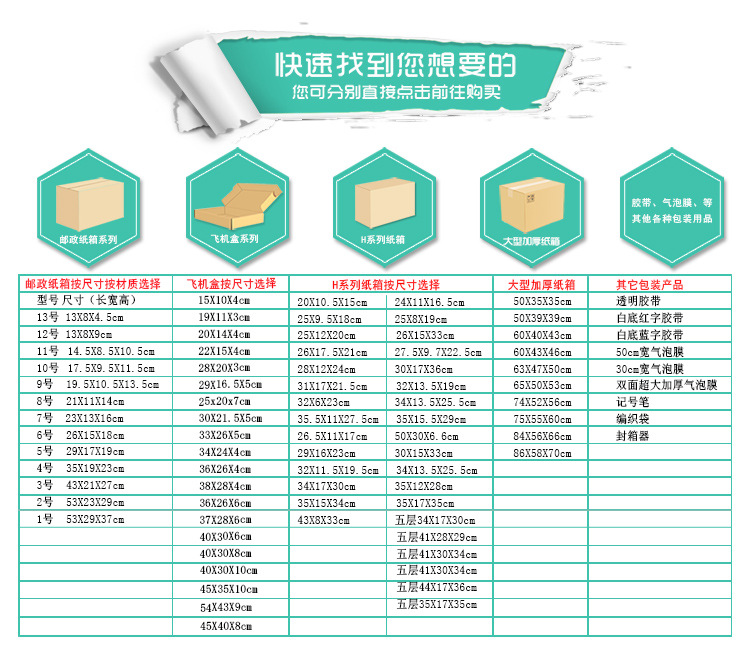 包装物流箱邮政打包快递纸箱批发12 15#13号纸盒子包装盒现货详情1