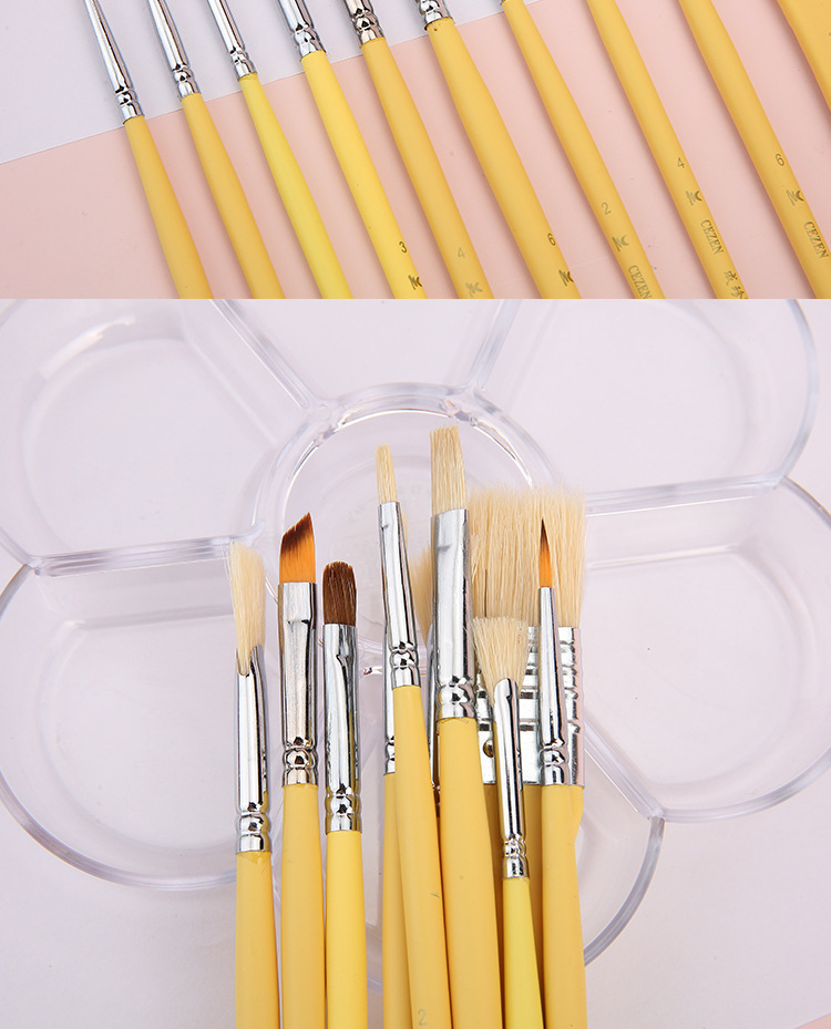 Venta directa de fábrica 10pcs multifunción pinceles de aceite al por mayor acuarela guache acryl painting pen set para arte pic 20