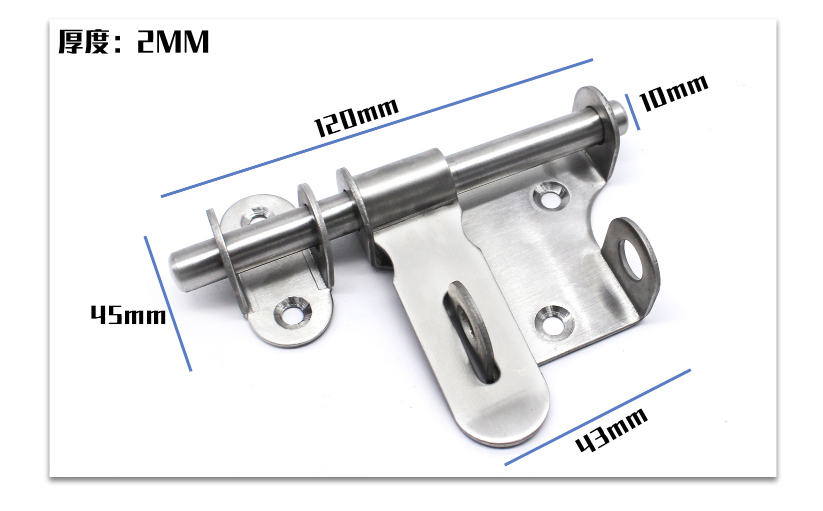 Wholesale of solid left and right bolts for anti-theft doors with stainless steel pins, cross and straight, and lock bolts pic 10