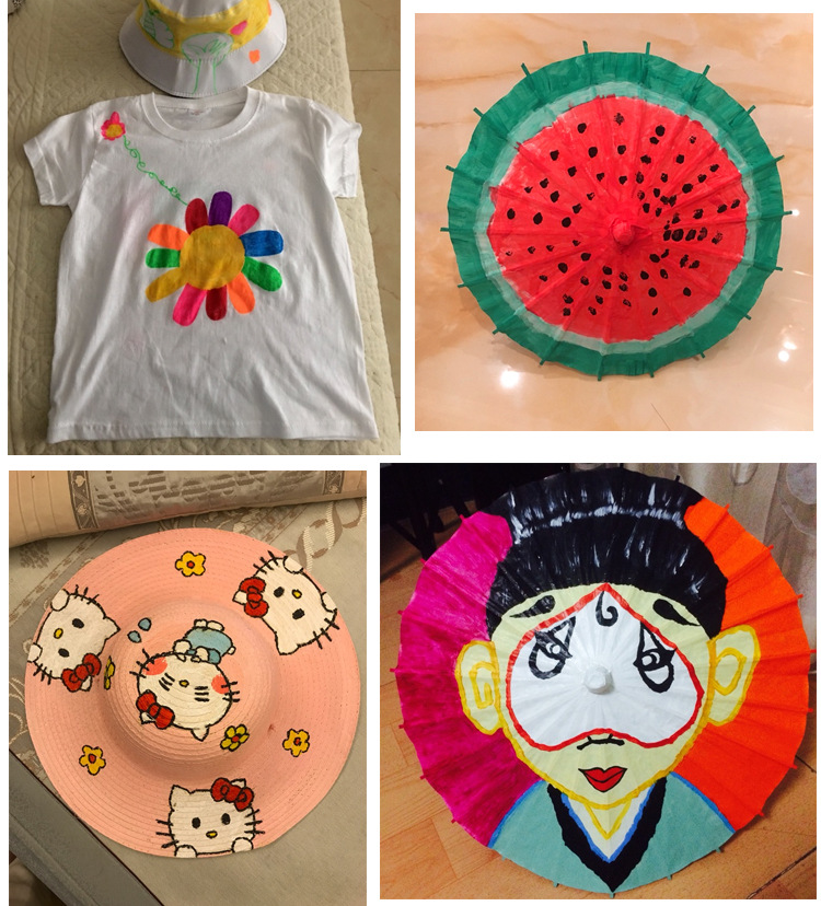 丙烯颜料厂家促销6色连体搪胶涂色绘画颜料环保儿童diy面具彩绘笔详情9