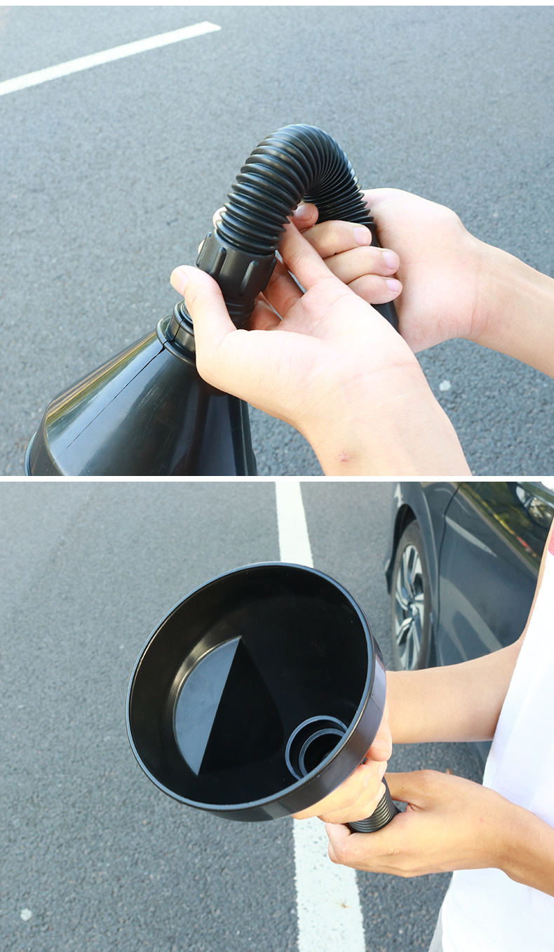 Thickened fuel funnel and fuel hopper for cars and motorcycles, emergency tools for self-driving Tours, large multi-functional funnel pic 5