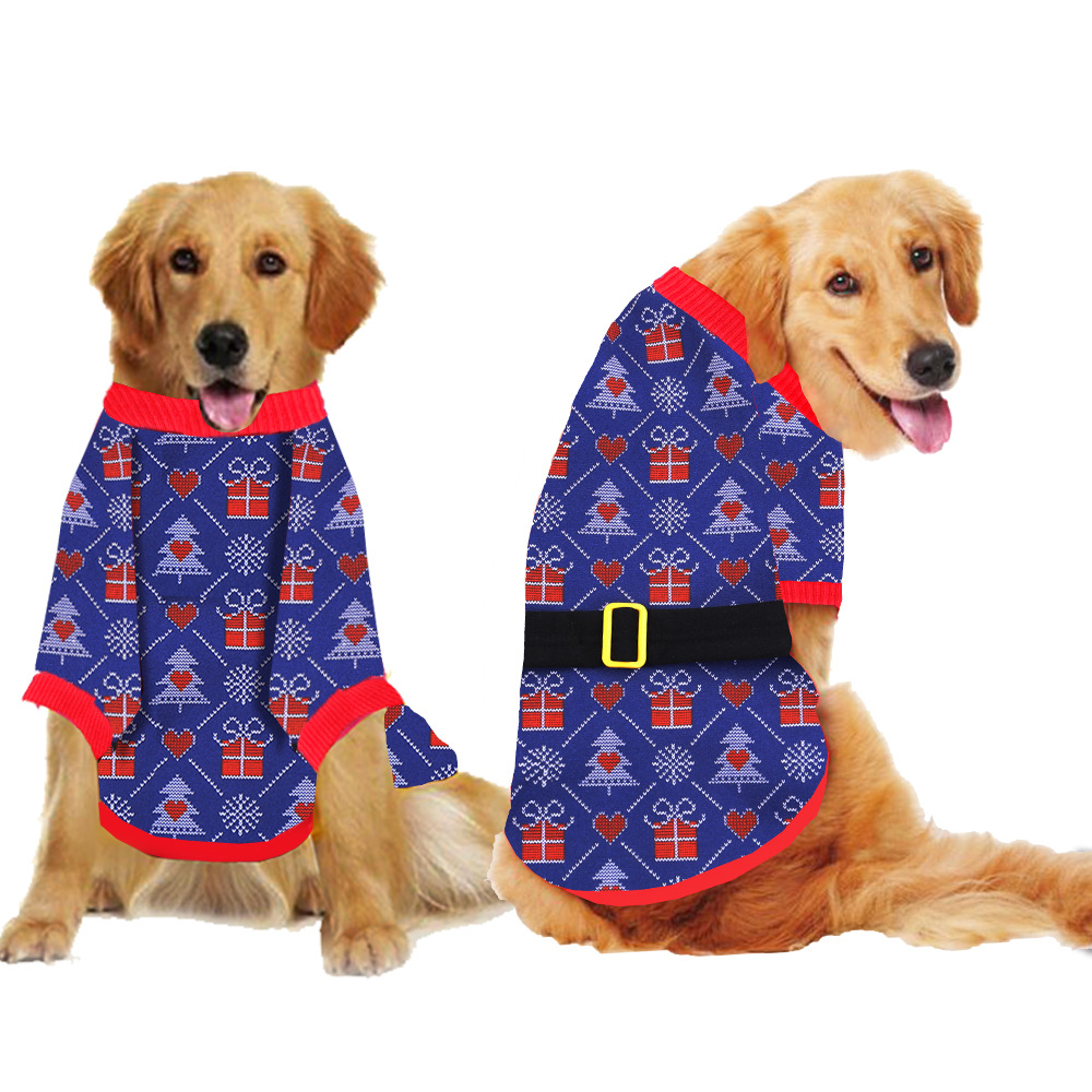 Fabricante al por mayor cachorro grande golden reather satmo husky edge fake cat ropa de otoño e invierno productos para mascotas ropa pic 11