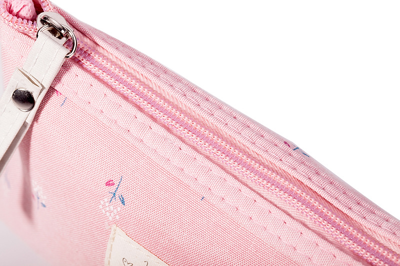 Japanese and Korean canvas waterproof makeup bag for women, portable InS-style flower large-capacity pen case for girls, storage bag and toiletry bag pic 7