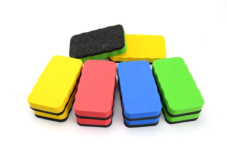 EVA white board eraser, color LOGO teaching, rectangular easy-to-clean felt eraser, clean printed black board eraser, can be wiped pic 12