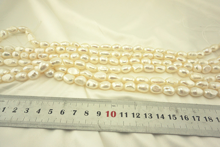 Freshwater pearl Baroque irregular-shaped real pearl with smooth straight holes on both sides, through holes 5mm, 6mm, 8mm pic 11