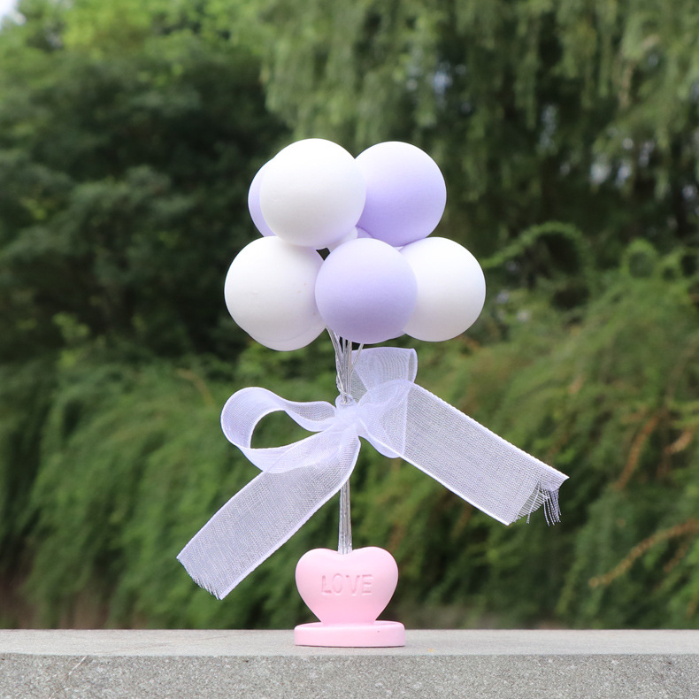 Wholesale of cute, creative and personalized macaron-colored car decorations for car ornaments, love declaration balloons, and car interiors pic 14