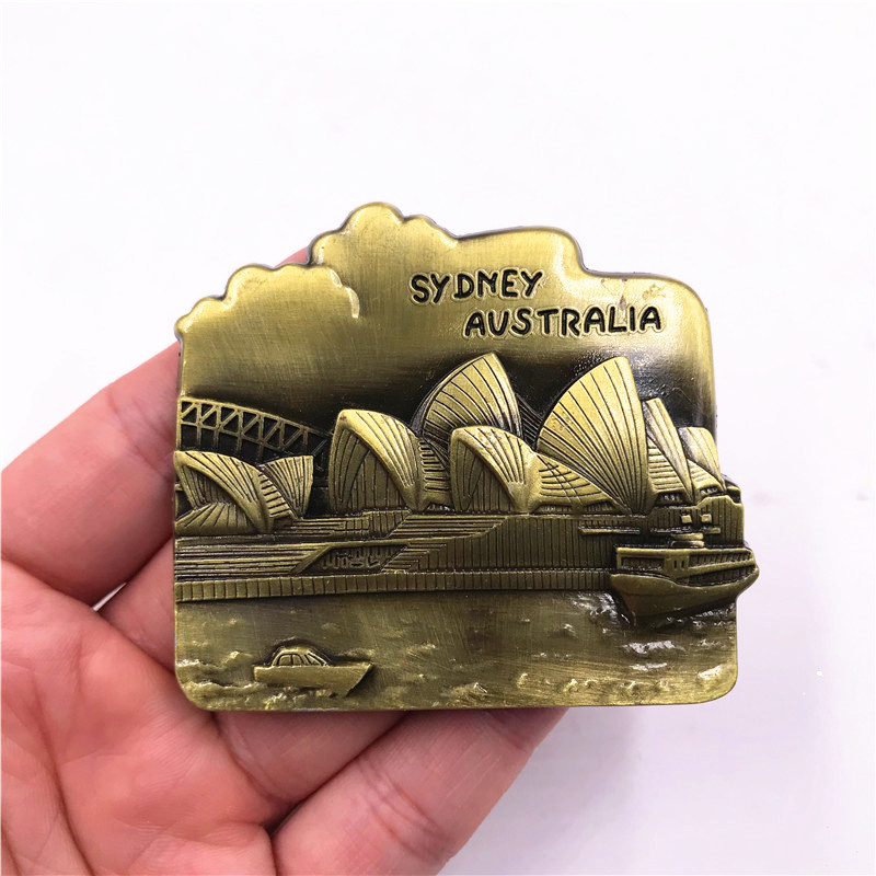 Australian Sydney and Melbourne logo refrigerator sticker resin magnetic creative tourism souvenir export 3D stereoscopic pic 2