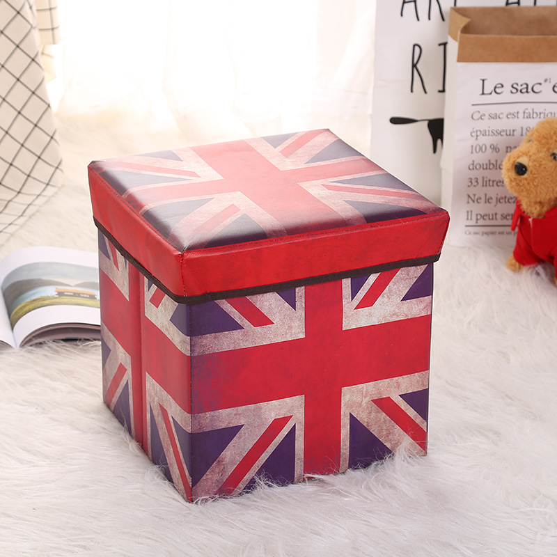 Cross-border best-selling European and American storage stools, folding and organizing storage boxes, sitting storage stools, large-capacity organizing boxes wholesale pic 23