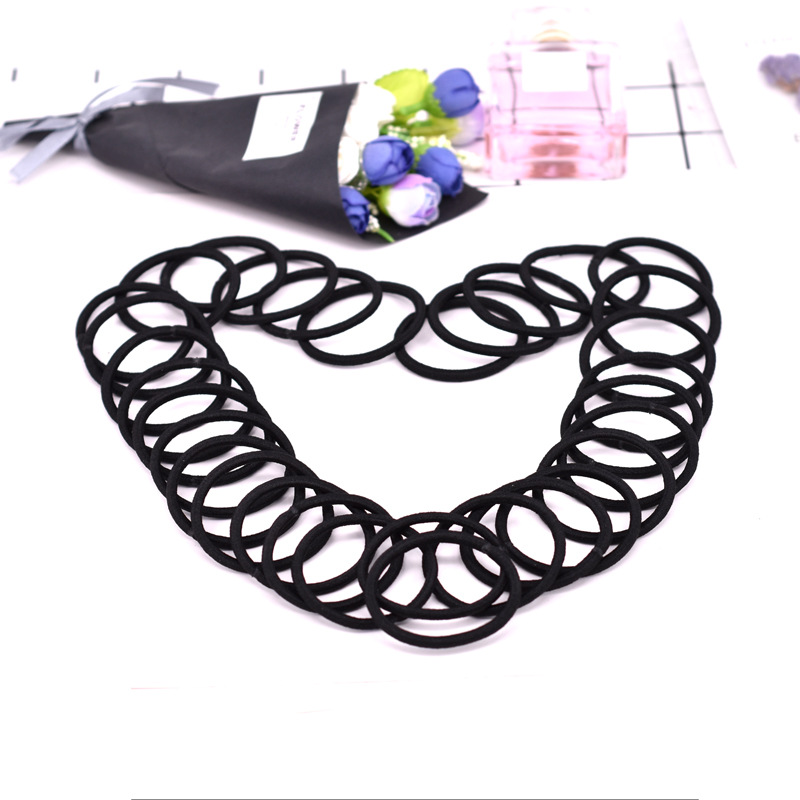 Korean imported 4mm high-elasticity seamless black rubber band hair band for women, DIY hair tie, hair band and hair accessory wholesale, hair band for women pic 21