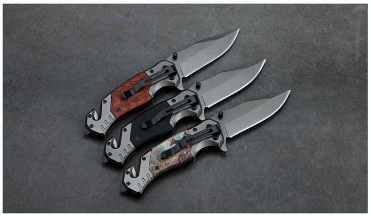 Outdoor folding knife, camping tactics, high-hardness knife, multi-functional survival portable folding knife, mini knife pic 9