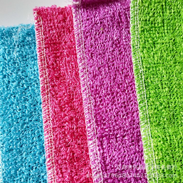 【 Zone 2-12 】【 Large Color 】 Bamboo Fiber Scouring Pad 50/ pack 1218*23 Bamboo Fiber Dishcloth Non-stick Scouring pad Absorbent Dishcloth Rag Bamboo Charcoal Bamboo Fiber 2 yuan supply pic 4