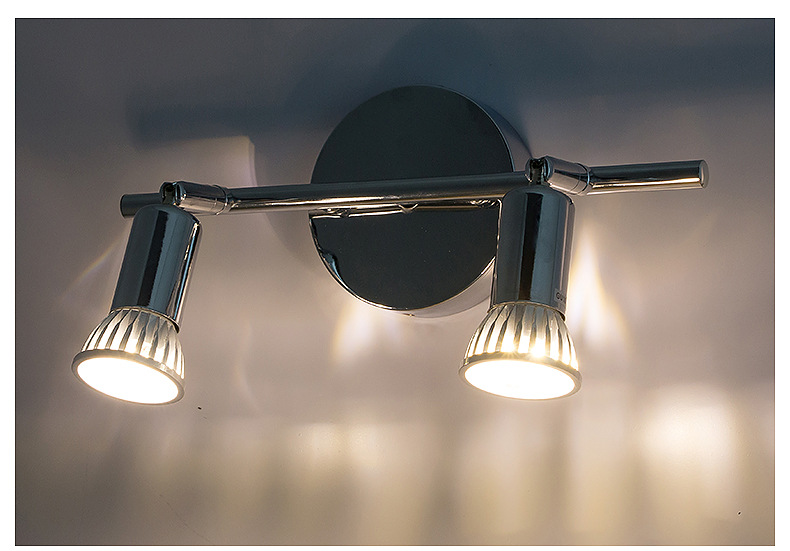 Cross-border 2-head gu10 spotlights, led ceiling-mounted ceiling decoration, condenser, front wall lamps, surface-mounted background wall, 6W pic 12