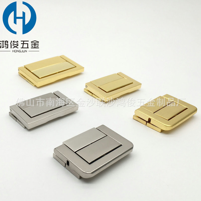 The manufacturer supplies die-cast square lock Japanese character buckle jewelry boxes, wooden boxes, lock buckle jewelry box accessories pic 8