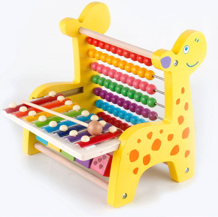 Ciervo alrededor de la perla octonal tocando el instrumento MY23 juguetes educativos para niños P1.1 mano de madera tocando el xylophone soporte de cálculo para niños pic 35