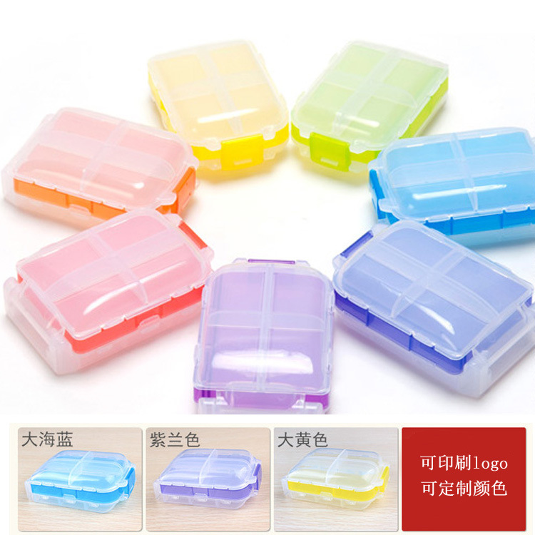Factory direct sales of portable medicine storage boxes, folding eight-compartment storage boxes for business trips and travels, health care storage boxes pic 1