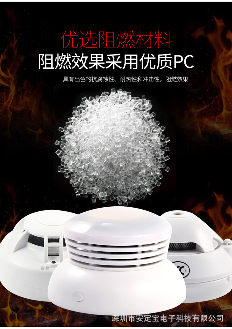 外贸专供涂鸦智能wifi无线烟雾报警器wifi烟雾探测器APP报警推送详情10