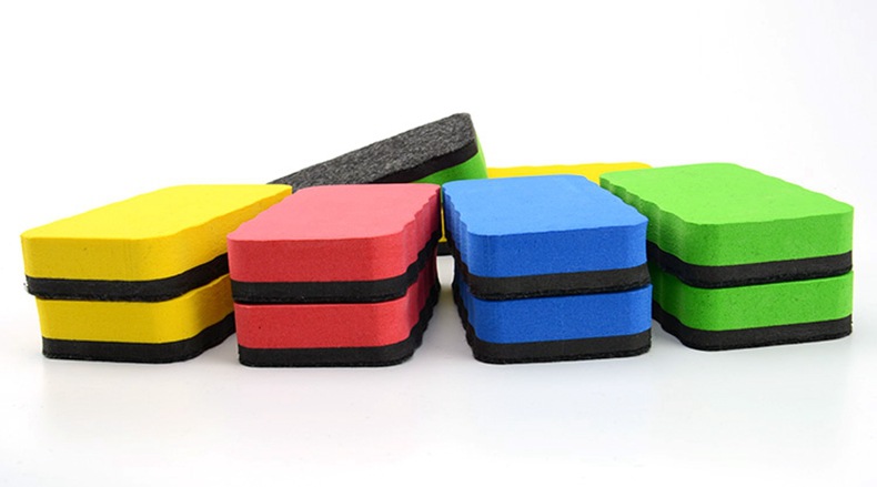 EVA white board eraser, color LOGO teaching, rectangular easy-to-clean felt eraser, clean printed black board eraser, can be wiped pic 13