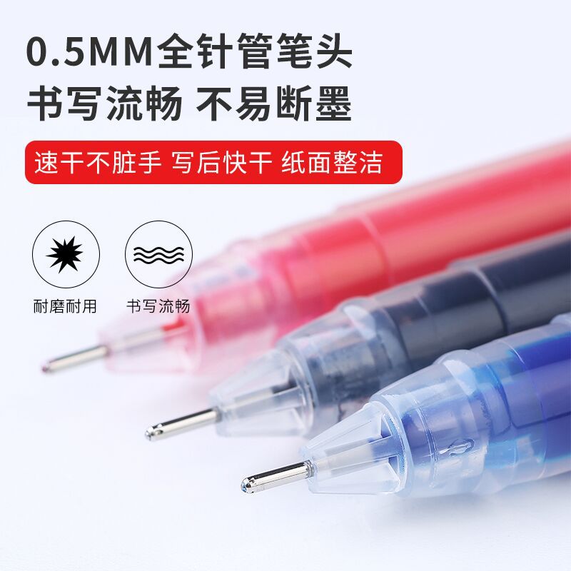Direct-sale large-capacity, high-performance gel pen, 0.5mm carbon water pen, special pen for student exams, signature pen pic 37