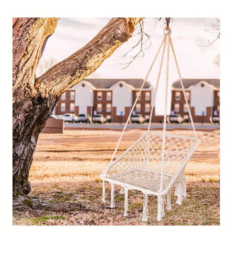 ins北欧吊篮编织秋千椅摄影道具吊椅民宿文艺范宿舍吊椅户外吊椅详情4