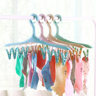家用撞色32夹方形袜子架衣架成人晒袜子晾衣架子32夹多功能袜子夹详情9