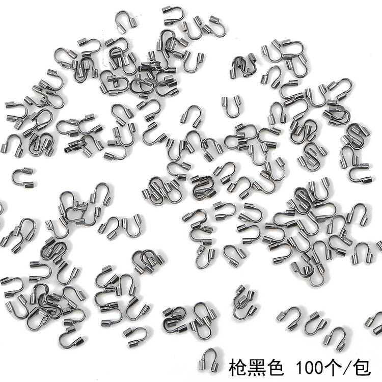 Iron U-shaped tail buckle opening positioning buckle, diy material for necklace and bracelet accessories, 100 pieces per bag pic 7