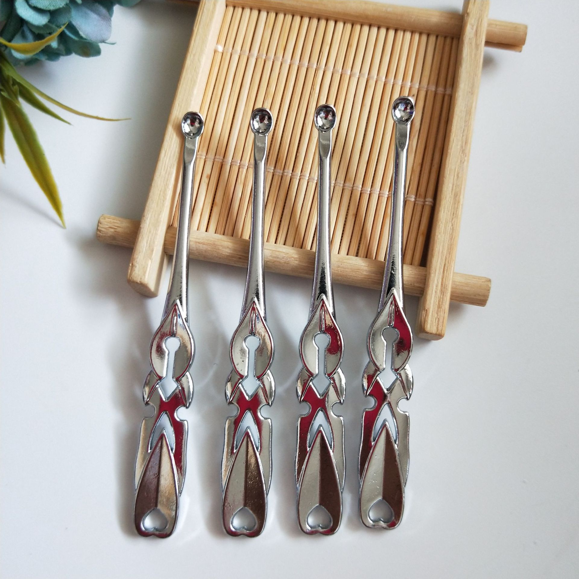 【 Zone 1-4 】E3 alloy extended ear scoops 100/ box 9600/ box 1 yuan 2 yuan store ear scoops Metal silver ear scoops Empty ear scoops box size ear scoops Large ear scoops pic 4