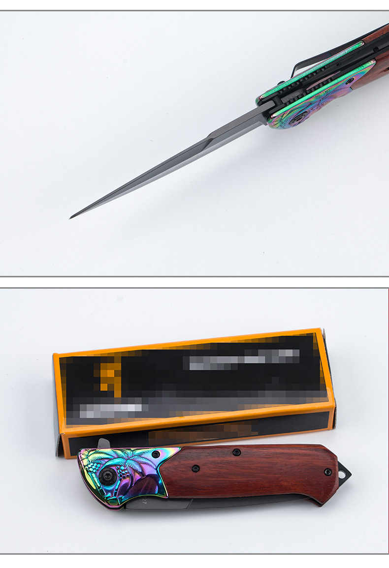 Outdoor folding knife, high-hardness survival fruit knife, portable knife, sharp self-defense knife, folding knife pic 4