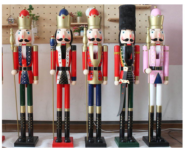 Large nutcracker 150CM in stock, soldier puppet 1.5m, hotel Christmas decorative handicrafts and ornaments pic 8