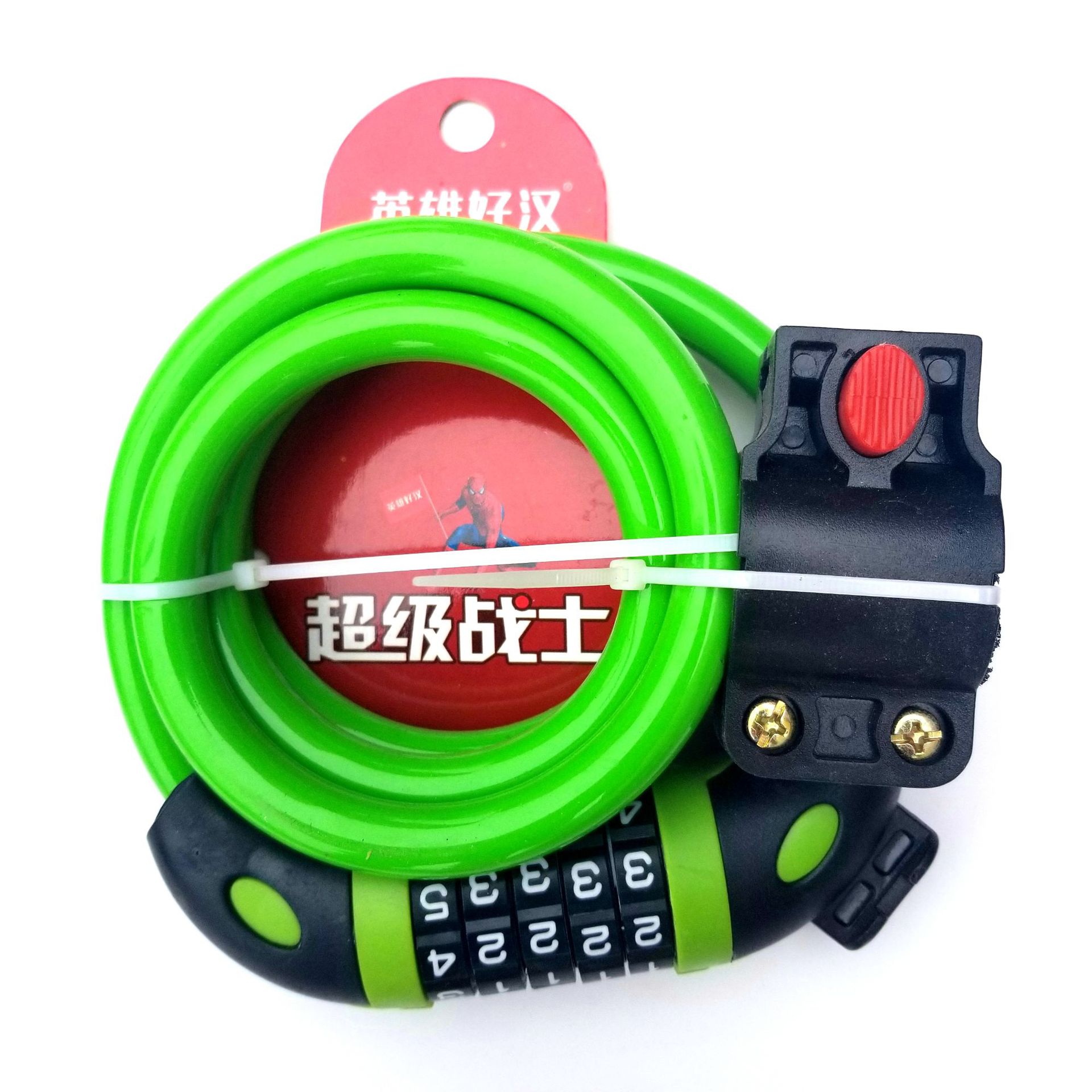 Mountain bike five-digit combination lock, bicycle lock, wire chain lock, cycling equipment accessories, smooth vehicle industry pic 4
