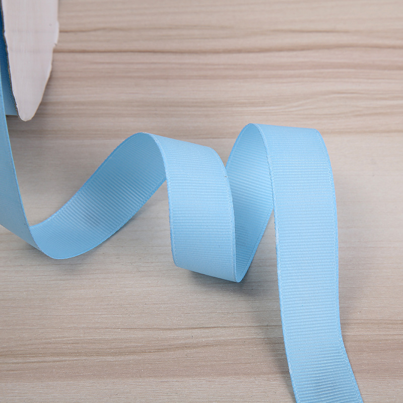 厂家批发现货螺纹丝带服装织带涤纶罗纹带头饰彩带可定颜色详情5