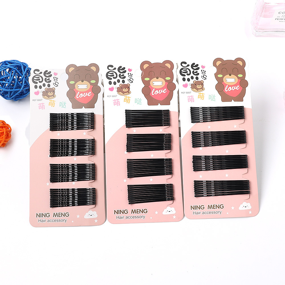 Wholesale of Qiyue Classic black straight clips, durable lacquered hair clips, braided hair clips, broken hair bangs clips and side clips pic 18