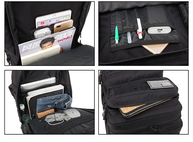 Yitu Off-road Camping Army Camouflage Hiking Backpack for Men, large-capacity sports outdoor mountaineering tactical backpack pic 8