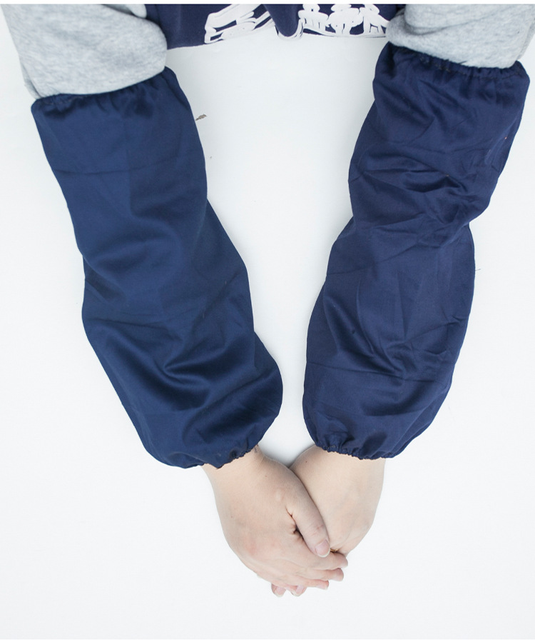 Wear-resistant welded sleeves for both men and women, thickened anti-stain labor protection work sleeves, wholesale printed household aprons, dirt-resistant denim sleeves pic 9
