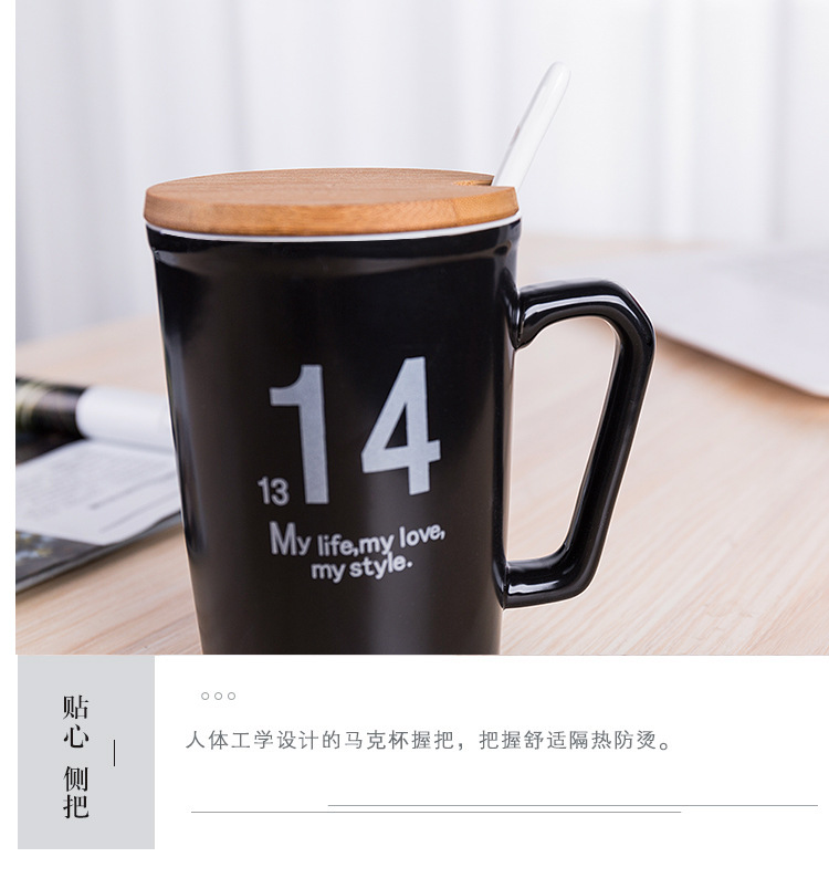 Ceramic cups, creative breakfast cups, mugs, coffee cups, couple water cups, advertising cups, manufacturer supplies digital cups pic 10