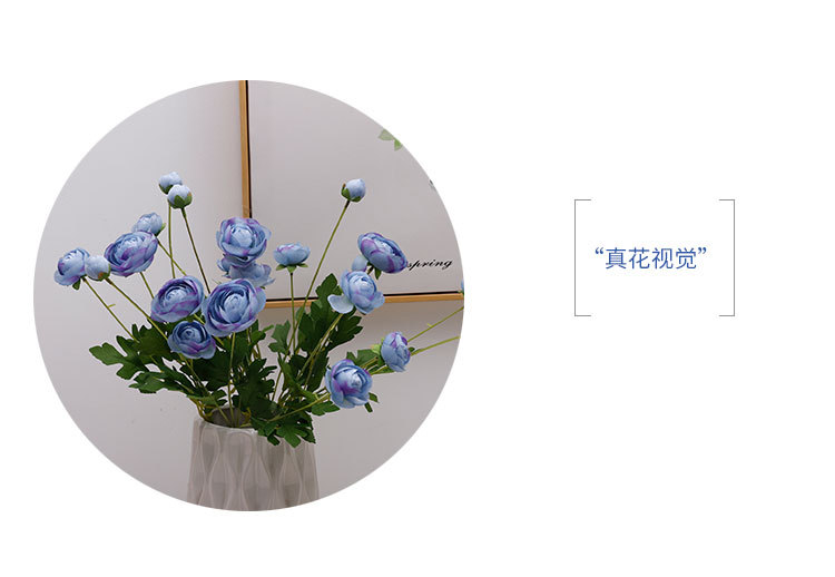欧丽菲仿真四头露莲假花花束室内装饰摆件宠物园艺花盆容器仿真花艺品详情8