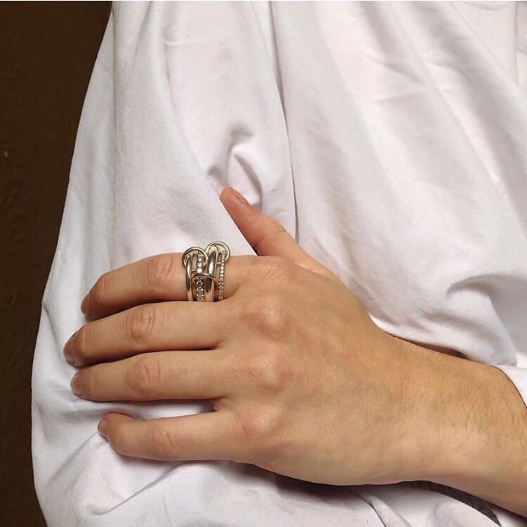 秋冬新款戒指简约欧美时尚潮人金属镀金镶嵌宝石套戒女式潮流详情2