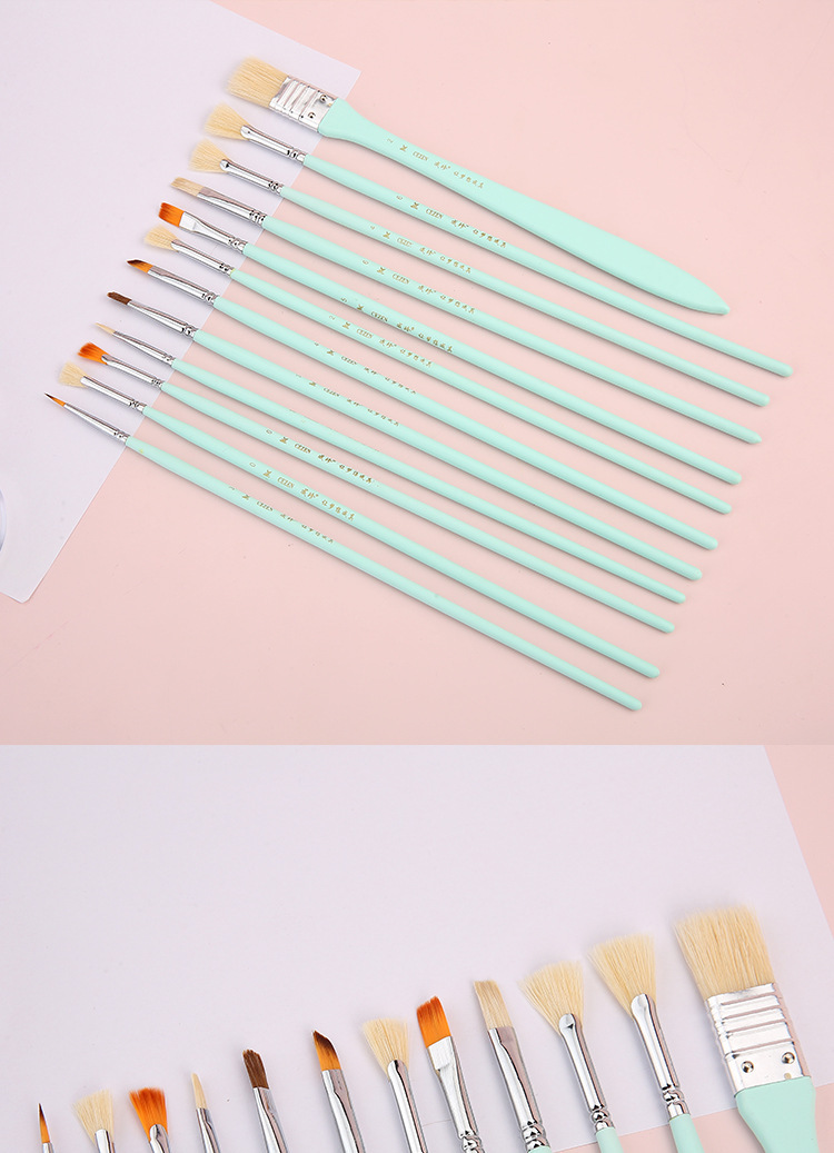 Venta directa de fábrica 10pcs multifunción pinceles de aceite al por mayor acuarela guache acryl painting pen set para arte pic 21