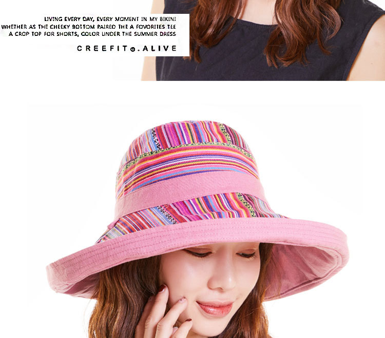 New Korean-style all-roundable sun hat, ethnic-style sun protection hat, basin hat, versatile Korean style, casual outing fisherman hat for women pic 20