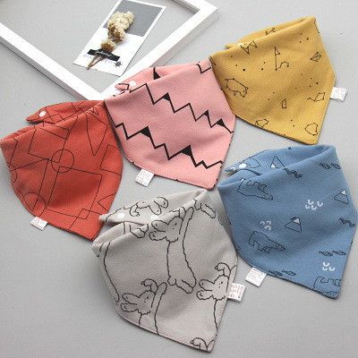 Baby babble toalla baby triangle toalla algodón doble botón impermeable recién nacido babero pañuelo infantil primavera otoño pic 34