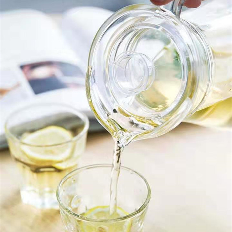 Duckbill teapot, transparent glass teapot, juice flower teapot, household large-capacity milk drink, cold boiled water, cold water teapot pic 4