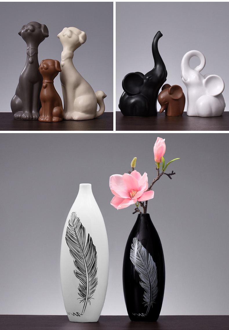 Wholesale of Nordic ceramic ornaments, TV cabinets, wine cabinets, home decorations, creative deer handicrafts and housewarming gifts pic 9